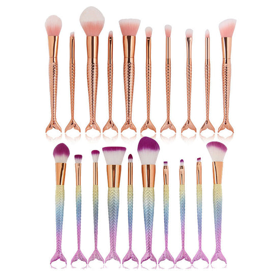 Mermaid Makeup Brush Set - Beauty Tools and Accessories