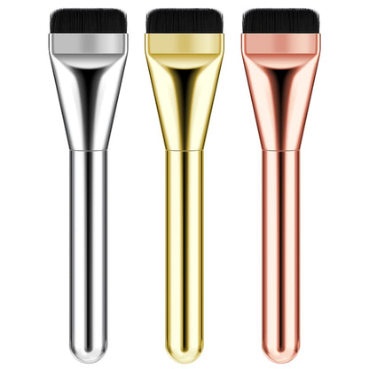 Gjinxi Thin Foundation Brush 3 Pcs Makeup Flat Brushes Ultra Blade Brush Portable Facial Brushes Cream Spatulas Tools Powders Scrubber Liquid Brush Soft Bristles Brush