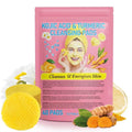 Pegciz Kojic Acid Pads Kojic Acid and Turmeric Cleansing Pads Turmeric Exfoliating Pads Turmeric Pads for Face Facial Sponges for Cleansing